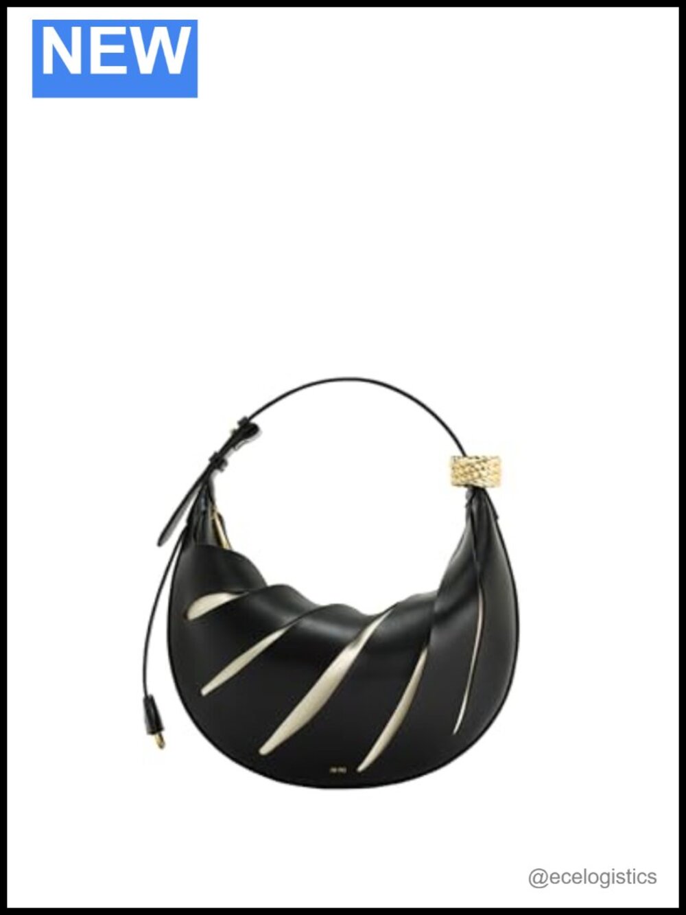 Vegan Leather Hollow Out Shoulder Bag with Faux Suede Lining